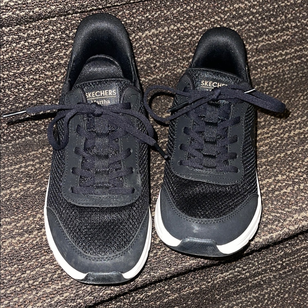 Skechers Women's Black and White Sneakers